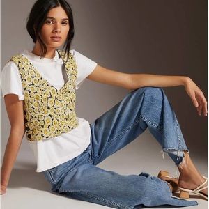 Maeve Yellow Floral Crop Top